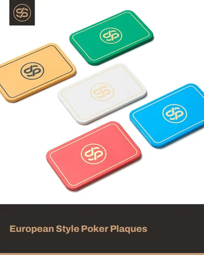 Miniatura 2 de SLOWPLAY Godel - Placas rectangulares para fichas de póquer, paquete de 10 unidades, placas profesionales de estilo europeo sin denominación