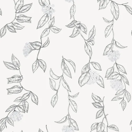 Miniatura 19 de GloryTik Papel Tapiz Floral Despegable y Adhesivo Papel de Contacto Moderno Blanco y Dorado Removible Autoadhesivo para Baño Dormitorio Gabinetes