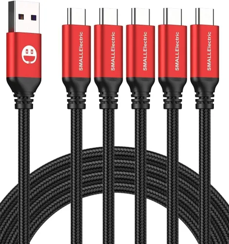 Miniatura 9 de Cable USB Tipo C CarPlay Paquete de 5 de 3 Pies, Cables Trenzados de Cargador de Coche de Carga Rápida USB Tipo A a C para 17/17 Pro/16e/16/15 Pro