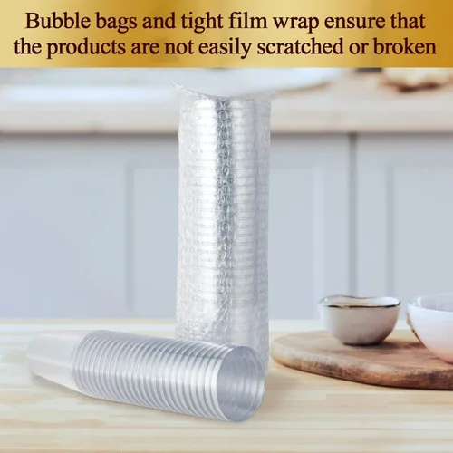 Miniatura 6 de Vplus Paquete de 150 vasos de plástico transparente reutilizables con borde plateado de 12 onzas, vasos desechables de plástico resistentes