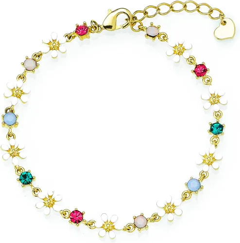 Miniatura 15 de SIXFOX Dainty Link Charm Bracelet For Women Trendy Pearl Beaded Bracelet With Natural Adjustable Statement Bracelet Jewelry Gifts for Bridesmaid