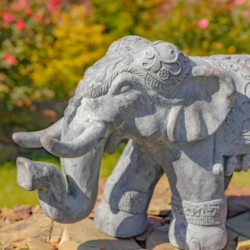 Miniatura 2 de Zaer Ltd. Estatua de elefante bohemio (2.1 pies de largo x 0.9 pies de ancho x 1.3 pies de alto)