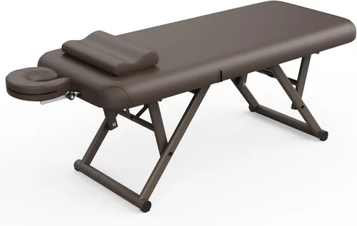 Miniatura 2 de pouseayar Mesa de masaje ajustable con almohada facial y reposacabezas, resistente y sólida, silenciosa y fácil de ajustar, respaldo ajustable