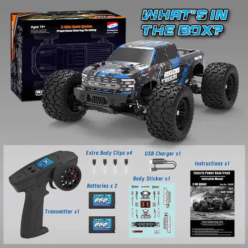 Miniatura 7 de HAIBOXING Autos RC a escala 1/18 4WD todoterreno Monster Trucks con 36+KM/H de alta velocidad, 2.4 GHz control remoto, vehículos eléctricos todo