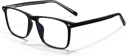 ANRRI Gafas con Bloqueo de Luz Azul Hombres Anti Fatiga Ocular Protección para Computadora y Videojuegos Gafas Cuadradas Mujeres Negro