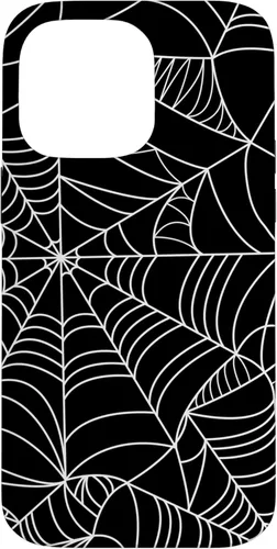 Miniatura 20 de iPhone 12 Mini Spider Web Halloween patrón espeluznante en caso negro