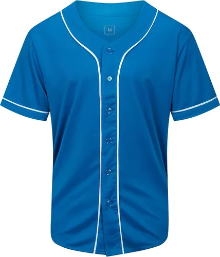 Miniatura 16 de KUAIPAO Camiseta de béisbol en blanco, camisa de manga corta, uniforme deportivo para hombres y mujeres (blanco, negro, rojo, azul, S-3XL)