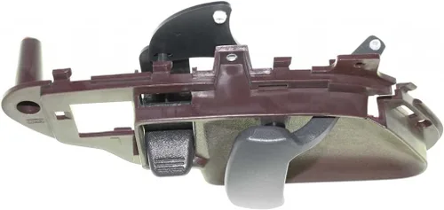 Miniatura 3 de KarParts360 Para Chevy K3500 Manija de puerta interior delantera o trasera lado del conductor Bisel rojo con palanca negra 1995-2000 con botón