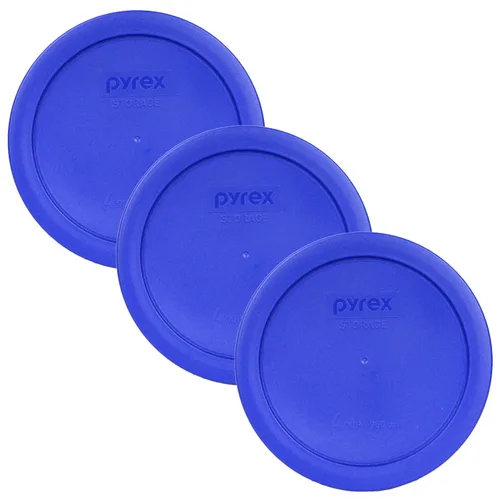 Miniatura 49 de Pyrex 7201-PC 4 tazas azul tapa de repuesto para almacenamiento de alimentos (paquete de 4) - Fabricado en Estados Unidos Azul oscuro