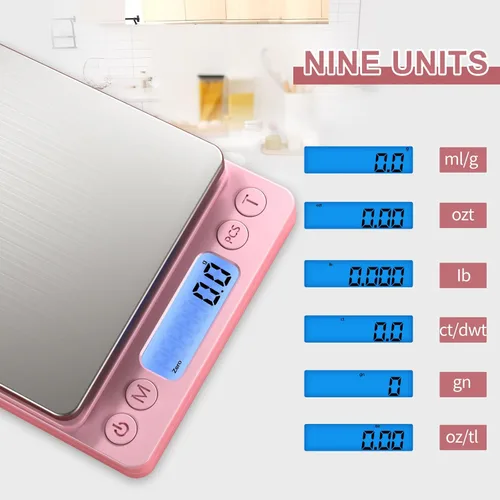 Miniatura 6 de Báscula digital de alimentos para gramos y onzas, YONCON 3000g/0.1gramo de precisión báscula de cocina multifuncional para cocinar, hornear