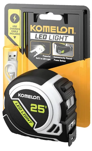 Miniatura 7 de Komelon Cinta métrica de luz LED, blanco/negro, 25 pies - 25 LED