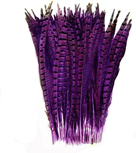 Miniatura 6 de CENFRY Decoración de plumas de faisán natural, 12-14 pulgadas, paquete de 10 (azul)