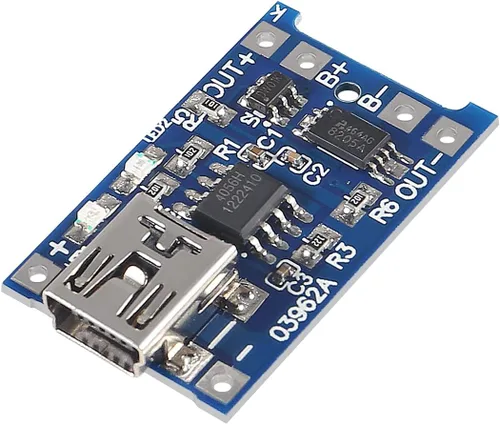 Miniatura 6 de 20 unids 18650 batería de litio placa de carga TP4056 Mini USB placa de carga 5 V 1 A con protección Dual Funciones TP4056 módulo de carga