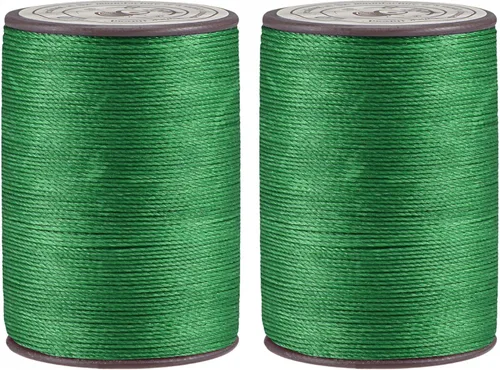 Miniatura 19 de uxcell Hilo encerado fino de 137 yardas, 0.022 in de diámetro, de poliéster, con revestimiento de cera, para coser a máquina, bordar, acolchar a