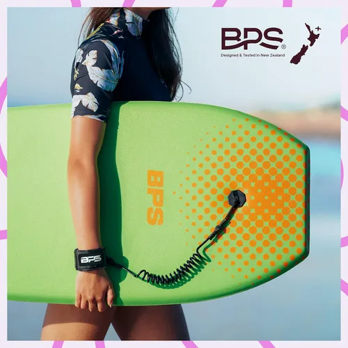 Miniatura 5 de BPS Nueva Zelanda 'Storm' Bodyboard Correa – Bobina premium de 4 pies en espiral de muñeca Boogie Board correas con enchufe