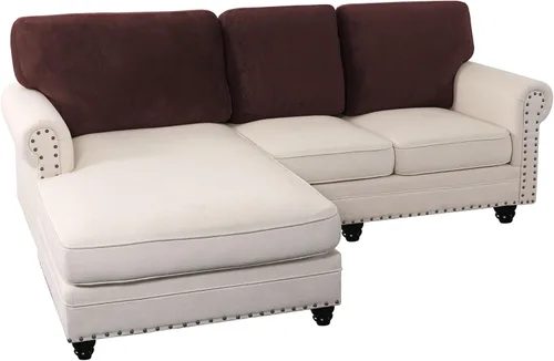 Miniatura 65 de PrinceDeco Funda marrón para muebles, 2 fundas de cojín elásticas de terciopelo para cojines individuales, aptas para mascotas, se mantiene en su