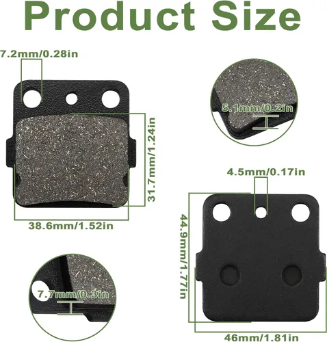 Miniatura 5 de Pastillas de freno delanteras y zapatas de freno traseras para Honda Rancher 420 TRX420 FM FE TM TE 2007-2021 Fourtrax Rancher 420 2x4 4x4