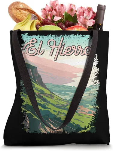 Miniatura 4 de El Hierro Spain Vintage Landscape Tote Bag