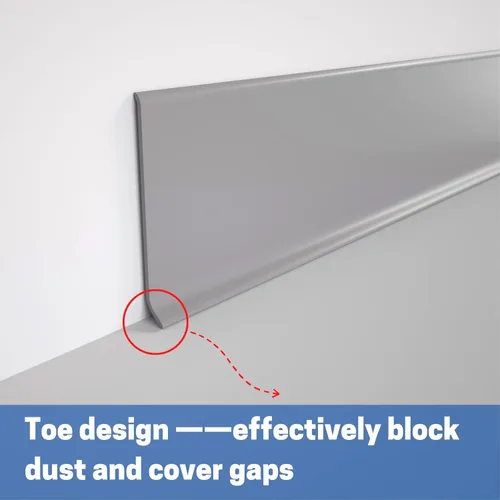 Miniatura 5 de COUKIU Moldura Flexible para Zócalo, 4 Pulgadas x 60 Pies Base de Pared de Vinilo Autoadhesivo Base Cove, Moldura de Base de Pared de Goma Despegar