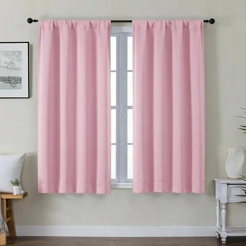 Miniatura 35 de Gwine Cortinas opacas para dormitorio, 54 pulgadas de largo, paneles de cortina de ventana con aislamiento térmico y reducción de ruido, cortinas