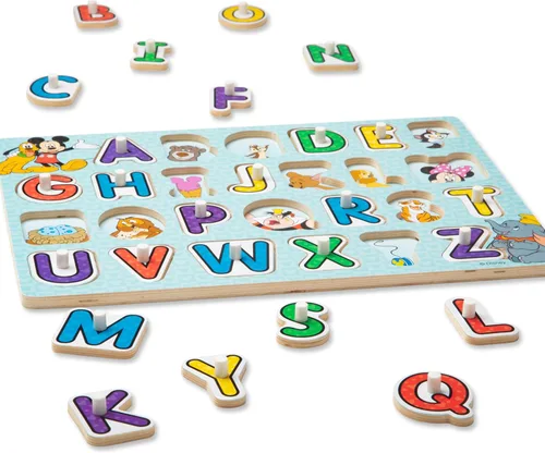 Miniatura 4 de Melissa & Doug Disney Classics - Rompecabezas de madera con diseño del alfabeto (26 piezas)