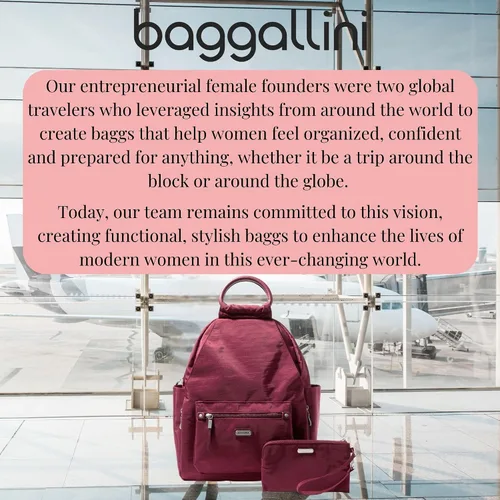 Miniatura 50 de Baggallini Mochila todo el día para mujer con pulsera de teléfono RFID, Negro, talla única
