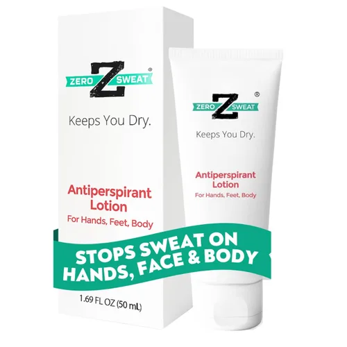 ZeroSweat Loción desodorante antitranspirante al 20% | Tratamiento de hiperhidrosis de fuerza clínica - Reduce la sudoración facial y corporal