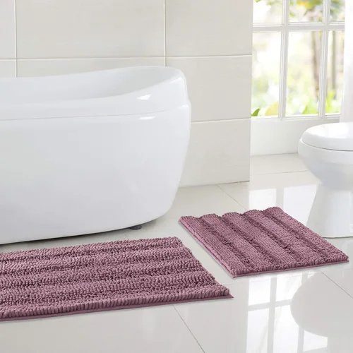 Miniatura 58 de NICETOWN Tapete negro para baño, antideslizante, suave, absorbente de agua, tapete de bajo perfil para entrada, tapete para vestíbulo, puerta