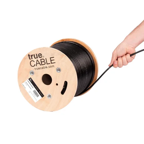 Miniatura 12 de TRUE CABLE Cable Cat6A para Enterramiento Directo, Blindado FTP, 500 pies, Impermeable, Clasificado para Exteriores CMX, Negro, 23AWG Cobre Puro