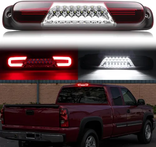 Tercera Luz de Freno LED Compatible con Sierra Silverado 1999-2007 1500 2500 3500 HD Classic, Conjunto de Tercera Luz de Freno de Reemplazo, Luz de