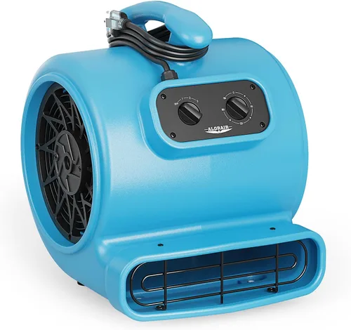 ALORAIR Ventilador de Secado de Piso de 1/3 Hp 2000 CFM, Ventilador Soplador Movedor de Aire con Temporizador con Cable de 20 pies, 3 Velocidades, 5