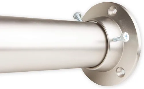 Rod Desyne C-1945-DP150-485 Barra de armario ajustable premium de servicio pesado de 1.5" con juego de conectores, 48 x 84", níquel satinado