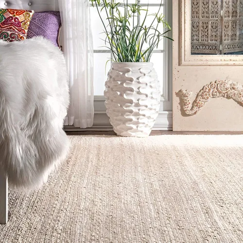Miniatura 4 de Alfombras de granja tejidas a mano para sala de estar, alfombra rectangular trenzada a mano natural para dormitorio, cocina, sala de estar
