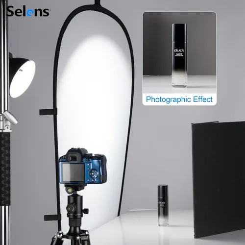 Selens - Reflector ovalado de luz de 23.6x35.4in/60x90cm, difusor de luz suave plegable con bolsa de transporte para fotografía en estudio