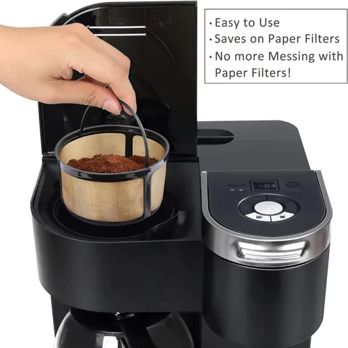 Miniatura 4 de Filtro de café reutilizable de malla dorada de 8 a 12 tazas para Keurig K-Duo Essentials y K Duo Brewers, reemplaza tus filtros de café de papel