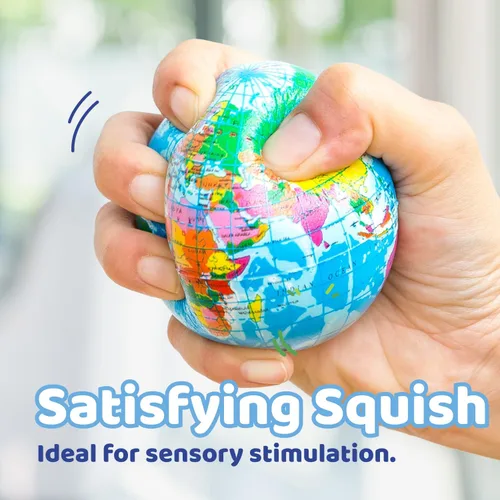Miniatura 4 de Neliblu Pelotas antiestrés para niños y adultos – Paquete de 12 bolas sensoriales surtidas – Juguetes sensoriales para aliviar la ansiedad – Pelota