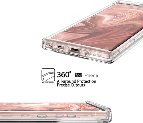 Miniatura 6 de WeLoveCase Galaxy Note 20 Ultra Clear 3 en 1 Carcasa Completa de Cuerpo Entero Resistente a Prueba de Golpes con Parachoques de TPU, 6.9 pulgadas