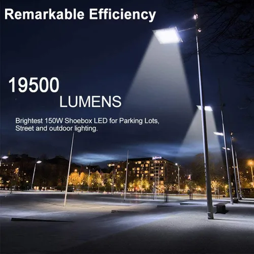 Miniatura 6 de ledmo Iluminación LED de estacionamiento de 150 W, luz LED de caja de zapatos ajustable con fotocélula del atardecer al amanecer, ajuste deslizante