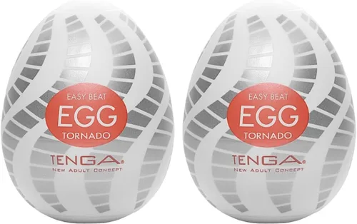 TENGA Huevo desechable, de uso único, súper elástico, masturbador masculino, tornado (paquete de 2)