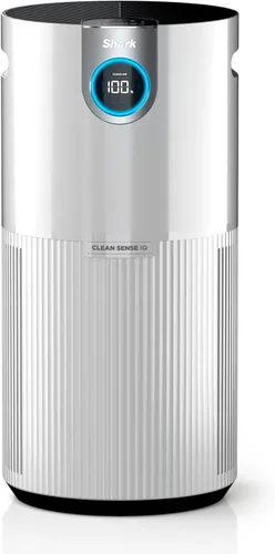 Purificador de aire Shark para el hogar habitación grande, tecnología Clean Sense, filtro de aire HEPA, 1000 pies cuadrados, cocina, filtra humo,
