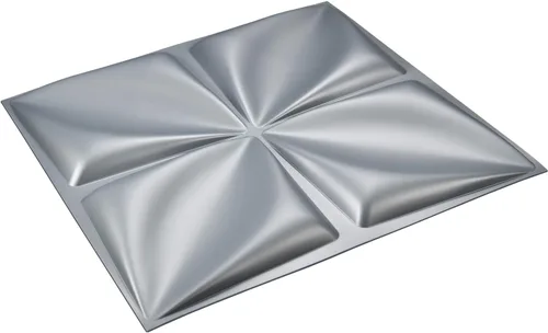 Miniatura 4 de Art3d Panel de pared 3D gris mate plateado PVC, diseño de flores, cubre hasta 3 metros cuadrados, para decoración de paredes interiores en salón