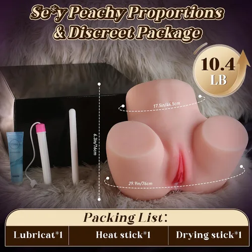 Miniatura 5 de Muñecas sexuales masculinas, 10.4 libras, masturbadores masculinos realistas de bolsillo, coño tetona, trasero apretado, vagina y anal, canal 3D