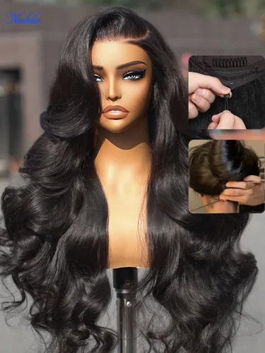Miniatura 9 de Nadula Bye Bye Cap 13x4 HD Cuero Cabelludo Real 3D Body Wave Pelucas de Encaje Frontal de Cabello Humano Pre Todo, Peluca Sin Pegamento con Cordón