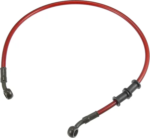 X AUTOHAUX 23.6 in 23.62" Longitud 0.394 in ID motocicleta freno hidráulico manguera tubo tubo de manguera de acero inoxidable 28° cable trenzado