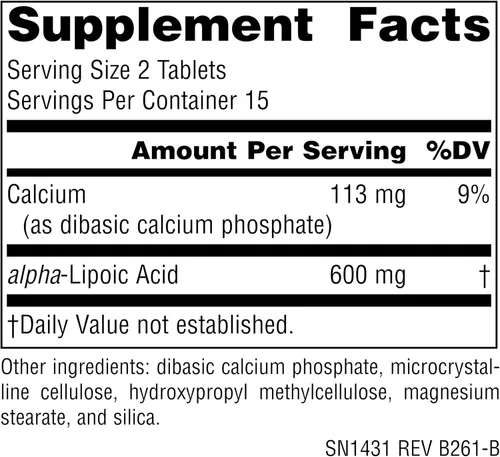 Miniatura 2 de Source Naturals Ácido alfa lipoico, protección antioxidante de liberación temporal* - 300 mg - 30 tabletas veganas