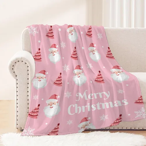 Miniatura 22 de Manta de Navidad para bebé, manta pequeña de Navidad a cuadros rojos, manta de Navidad para invierno, para mascotas, manta para envolver cuna