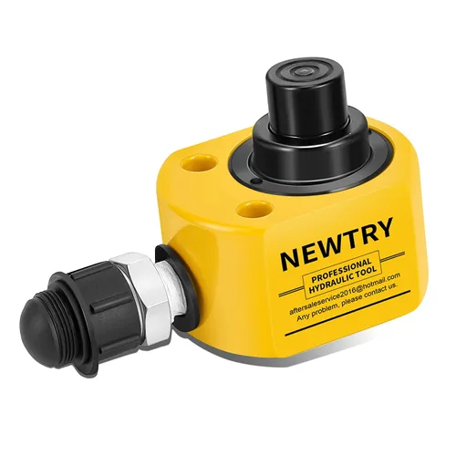 Miniatura 2 de NEWTRY Gato Hidráulico Ram Jack 20T Cilindro Hidráulico de Perfil Bajo Ram Jack Multisección Carrera de 1.2" Cilindro de Elevación Mini, Portátil
