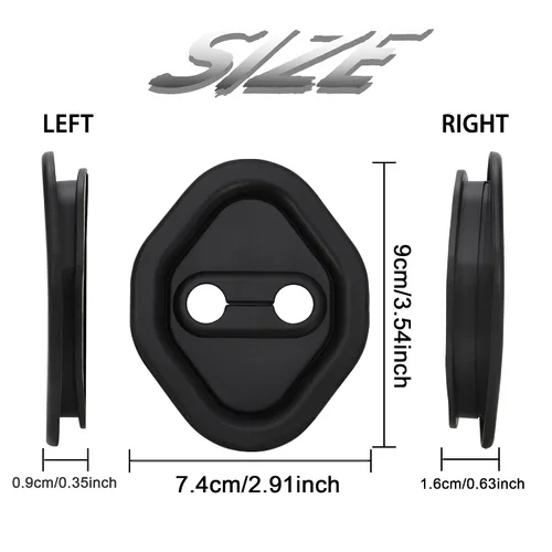 Miniatura 2 de TOMALL 4 pestillos de silicona para puerta de automóvil compatibles con Honda Accord Civic CR-V XR-V HR-V UR-V Odyssey Crosstour Pilot Vezel