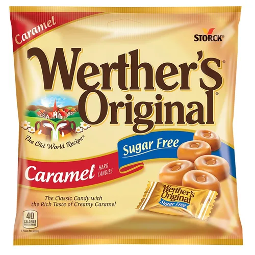 Miniatura 4 de Werthers - Paquete variado de 6 bolsas (1.46 onzas) de dulces duros sin azúcar, dos sabores, café de caramelo y caramelo, 3 bolsas cada una y viene