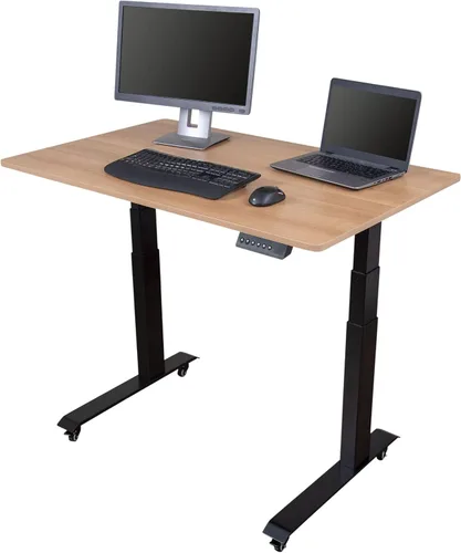 Miniatura 8 de Stand Up Desk Store Escritorio eléctrico de altura ajustable con memoria programable (marco negro/parte superior negra mate, 48 pulgadas de ancho)